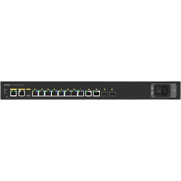 Rückseite des AVM-C12 NETGEAR M4250 Switch mit 12x Netzwerkanschlüssen von Adder