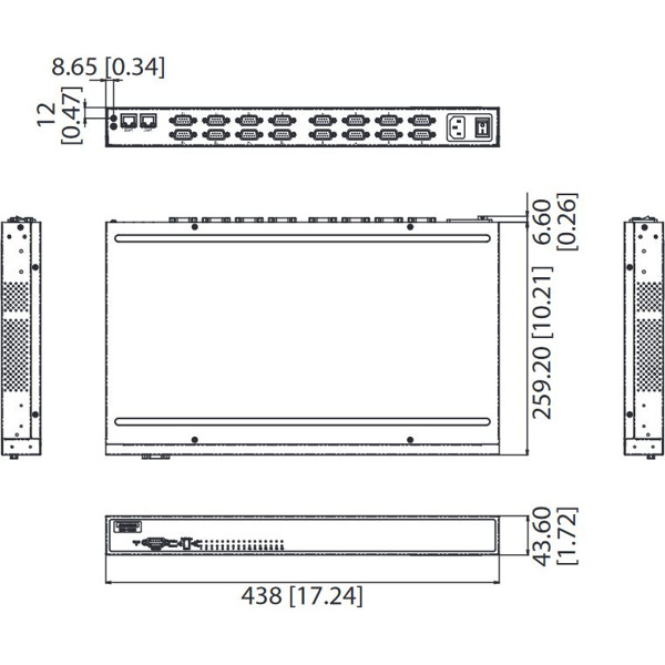 EKI-1526 Advantech 16-Port Serieller RS-232/422/485-Geräte-Server ...