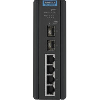 EKI-2706G-2FPI industrieller PoE Switch mit 4x RJ45 PoE und 2x SFP Ports von Advantech Ports