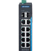 Front des EKI-2710E-2CI Unmanaged 10-Port Netzwerkswitch von Advantech