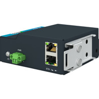  4G LTE Cat.4 Router/Gateway von Advantech mit Hutschienen-Halterung