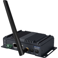 Seitliche Ansicht des WISE-6610 V2 industriellen LoRaWAN Gateways von Advantech