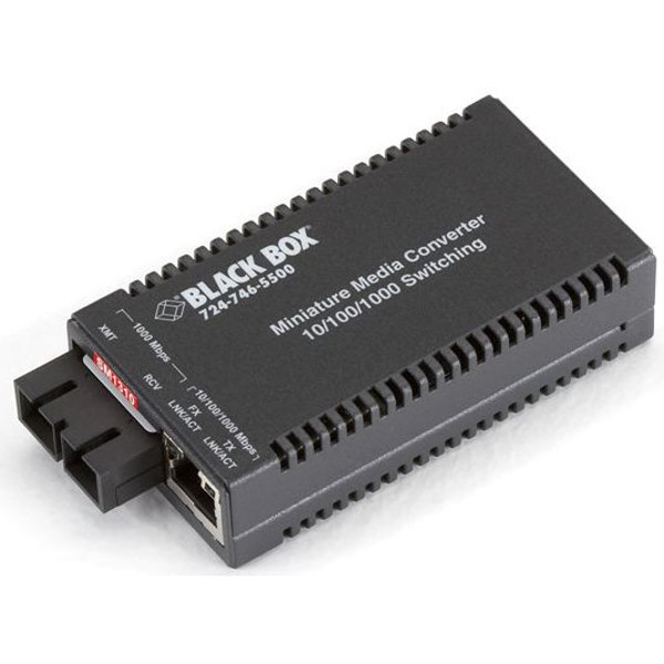 LGC122A-R4 Gigabit Ethernet zu Singlemode SC Medien- und Datenratenkonverter von Black Box