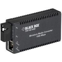 LGC126A-R4 10/100/1000 Mbps Kupfer zu 1000 Mbps Single-Strand Glasfaser Medien- und Datenkonverter von Black Box