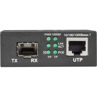 Front Ansicht des LGC215A-R2 Gigabit Ethernet PoE zu SFP Glasfaser Medienkonverter von Black Box