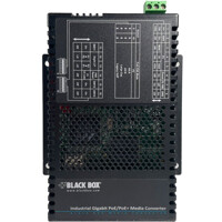 Top Ansicht des LGC5310A industriellen PoE Medienkonverters von Black Box