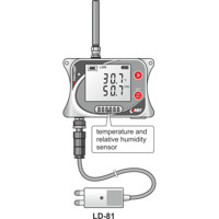 Illustration des U3832G 4G IoT Temperatur-/Luftfeuchte Datenlogger mit einem Wasser Detektor von Comet System