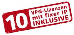 10 VPN Lizenzen mit fixer IP INKLUSIVE
