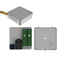 ETHd10 LoRaWAN Sensor mit Display für die Messung der Temperatur und Luftfeuchte von Elsys Batterien