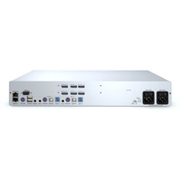 Back Ansicht des DP1.4-MUX2-NT-MC2-USB DisplayPort 1.4 KVM Switch von Guntermann und Drunck