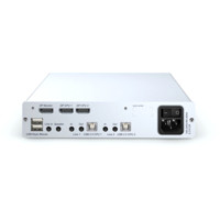 Back Ansicht des DP1.4-MUX2-USB DisplayPort 1.4 KVM Switch von Guntermann und Drunck 