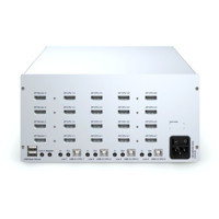 Rückseite des DP1.4-MUX4-MC4 DisplayPort 1.4 KVM Switch von Guntermann und Drunck