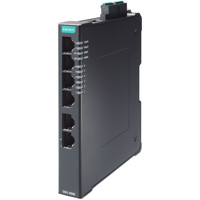 Seite des SDS-3006 Managed 6-Port Smart Ethernet Switch mit 6x RJ45 Ports von Moxa