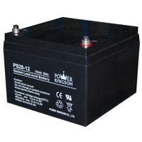 PS28-12-F5 von Power Kingdom ist eine USV Bleibatterie mit 28AH Kapazität und 5 Jarhen Lebensdauer.