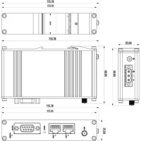 Zeichnung des DAP140 industriellen Wi-Fi 4 Access Point von Teltonika