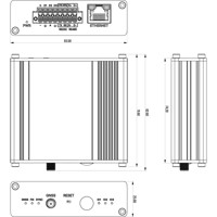 Zeichnung des NTP001 GNSS NTP Server von Teltonika