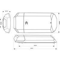 Zeichnung des OTD500 5G Outdoor Routers von Teltonika