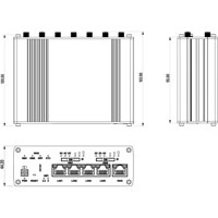 RUTM56 Dual Modem Mobilfunk Router von Teltonika Zeichnung Zeichnung des RUTM56 Dual Modem Mobilfunk Router von Teltonika