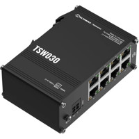 TSW030 Unmanaged 8-Port Fast Ethernet Switch von Teltonika seitlich