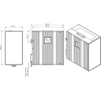 Zeichnung des L108-F2G-S2 Lynx DSS Managed Device Server/Switch von Westermo