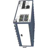 Illustration des Westermo Lynx-3306-E-F2G-T4-LV Layer 3 Managed Industrie Switch von unten