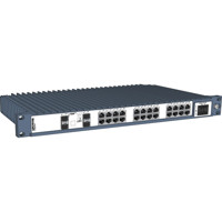 Illustration des RedFox-5328-E-F4G-T24-LV L3 Managed Rack Netzwerkswitch von Westermo